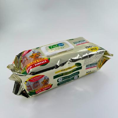 Feuchte Oberflächenreinigungstücher Mit Zitronenduft